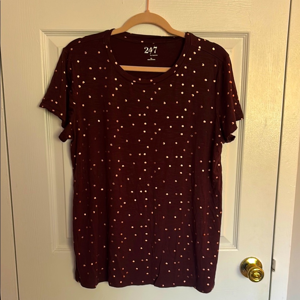 Polka Dot Short Sleeve Tee